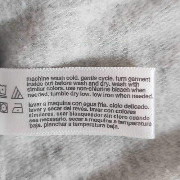 Three Dots Gray Pullover Sweatshirt Small Gray Sweatshirt Quarter-zip Pullover - Picture 8 of 9